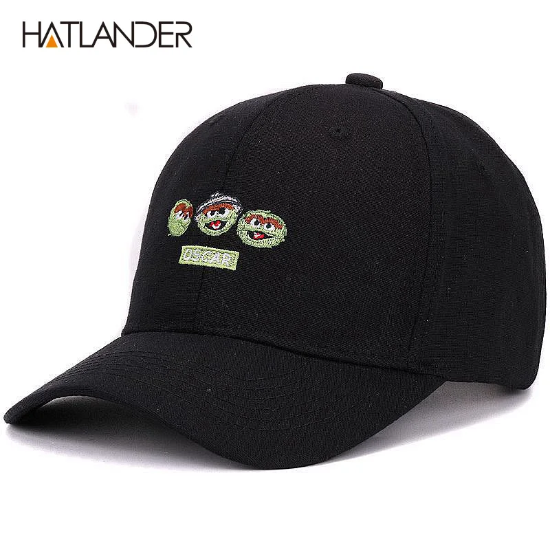 

Hatlander new cotton linen mens hat cute cartoon cap unisex casquette bone women hats polo casual outdoor sports baseball caps