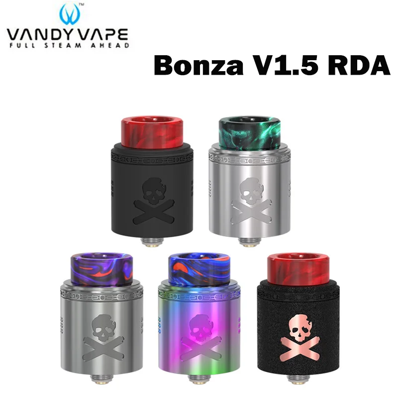 

Original Vandy Vape Bonza V1.5 RDA Tank 2ml Vandyvape Rebuildable Dripping Atomizer for E Cigarette Box Mod Vape