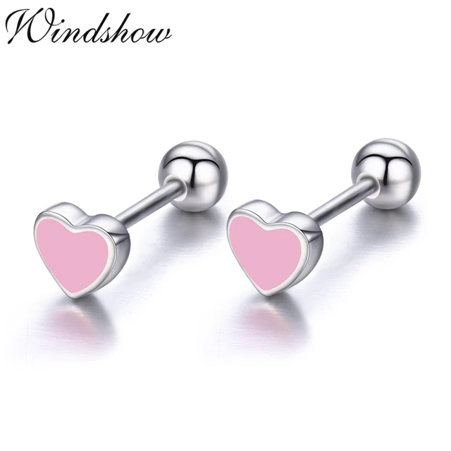 Cute Small Black Heart 925 Sterling Silver Stud Earrings For Cute Small Black Heart 925 Sterling Silver Stud Earrings For Women S Children Baby Kids