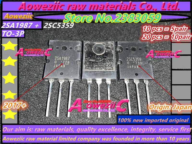 Aoweziic 2017 + 100% новый импортный оригинал 2sa1987. 2SC5359 2SA1987 a7. C5359 усилитель мощности