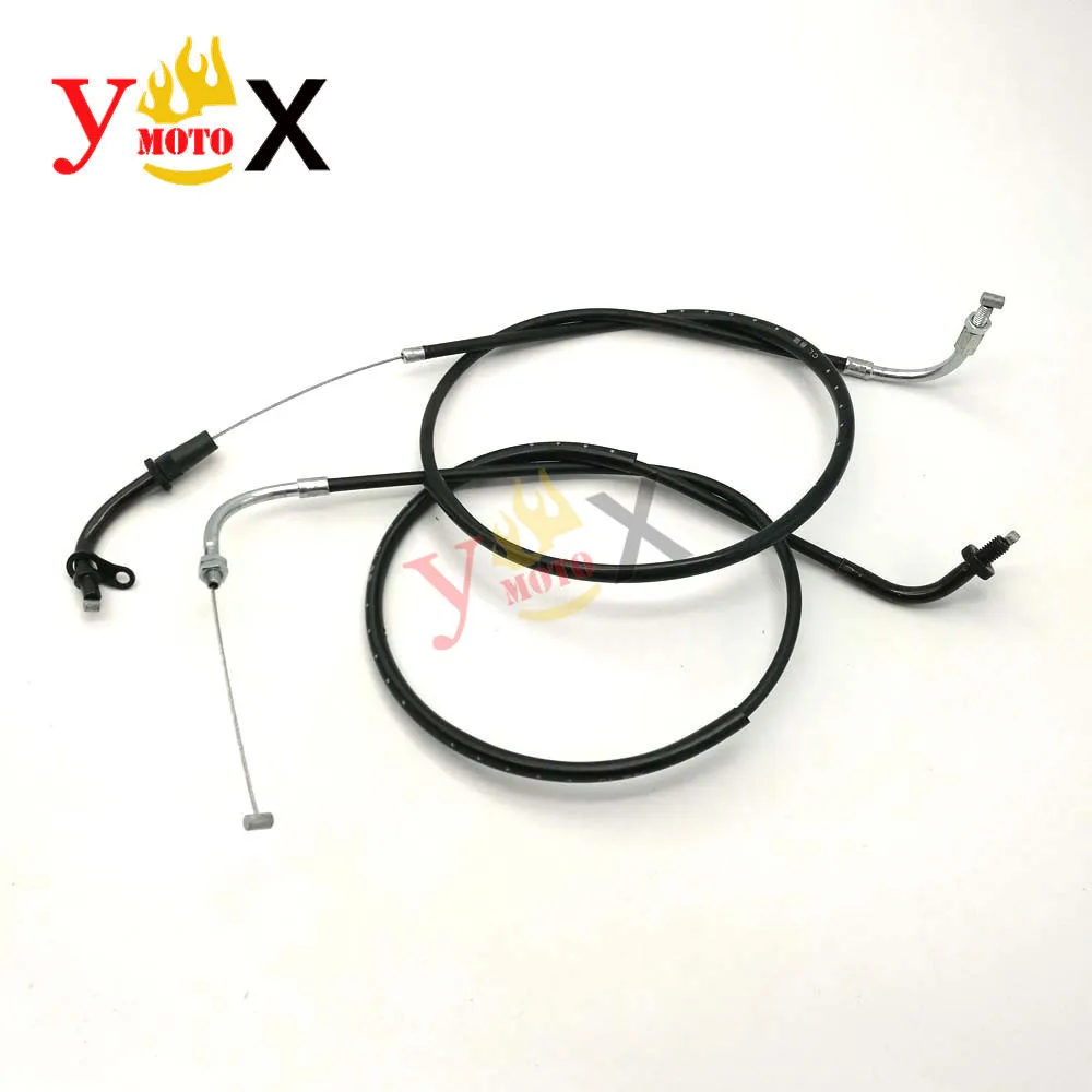 Мотоциклетный кабель сцепления провод дроссельной заслонки масла линии для Yamaha V-star DS400/650 Drag Star 400 650 XVS400 XVS650 1998-2012 11 10 - Цвет: 2Pcs Throttle Cable