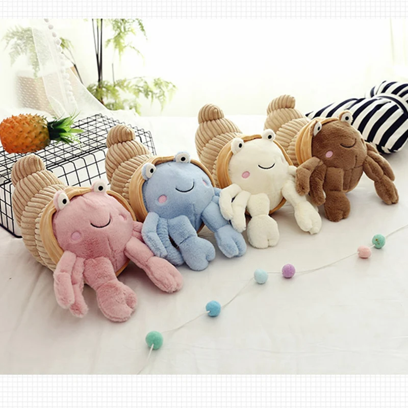 

1PC Cute Crab Plush Pillows Soft Stuffed Cartoon Hermit Crab Toys Kids Doll Sofa Cushion Creative Birthday Gift for Kids Girls