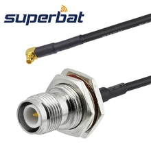 Superbat RP-TNC Jack(папа) переборка под прямым углом MMCX Мужской RG174 15 см кабель в сборе для беспроводной