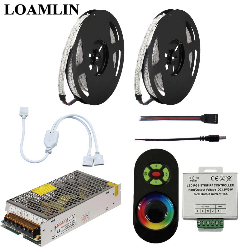 5 м 10 15 20 RGB Светодиодная лента 2835SMD 234 светодиодов/м гибкий свет с RF пультом