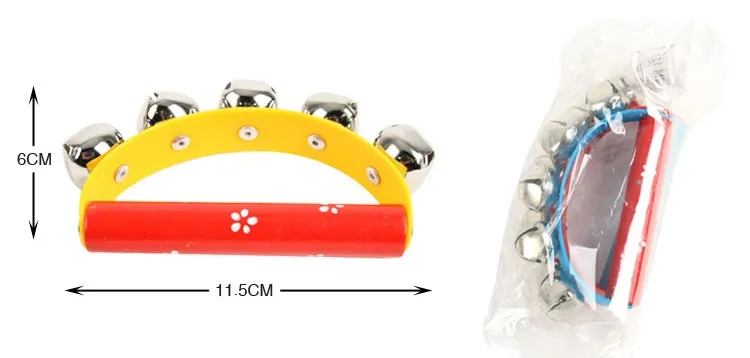Деревянные игрушки для детского сада полукруг пять колокольчик хит танец Музыкальные инструменты унисекс палочка для аплодисментов