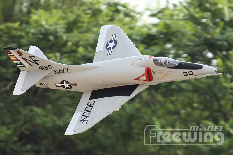 

Freewing rc airplane A-4E/F A4 SKYHAWK 80mm edf jet KIT and KIT with servos version