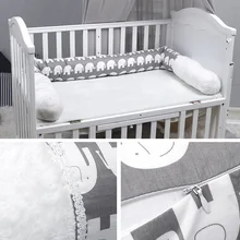 Детская кровать бампер узел детская кроватка-колыбель кроватка бампер креативный Детский плюшевый Накладка для детской кроватки с животными из мультфильмов для подушки украшение комнаты