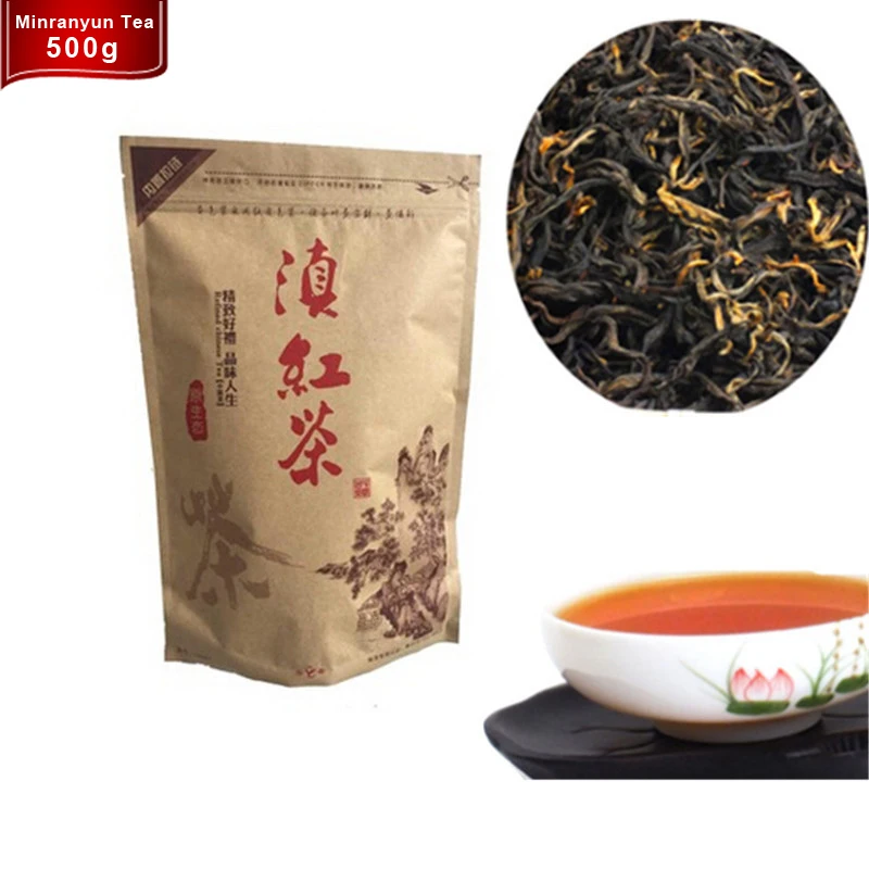 500g Premium Dian Hong Maofeng Tea Large Congou Chinese Yunna Black Tea Beauty Slimming Diuretic Down