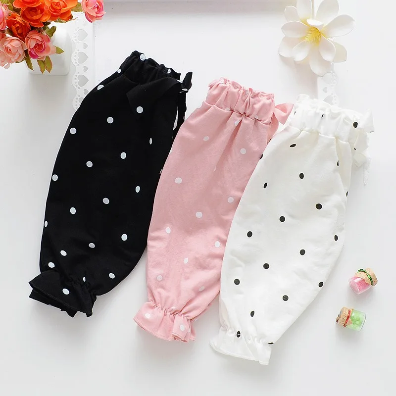 Chivry Baby Gilrs Summer Thin Plaid Dot Pants Toddler Infant Kids Boys Girls Anti-Mosquito Pants Cropped Trousers Child Clothing