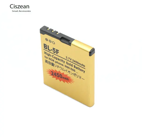 Ciszean BL 5F / BL5F 2450mAh умный мобильный телефон Золотой сменный аккумулятор + зарядное