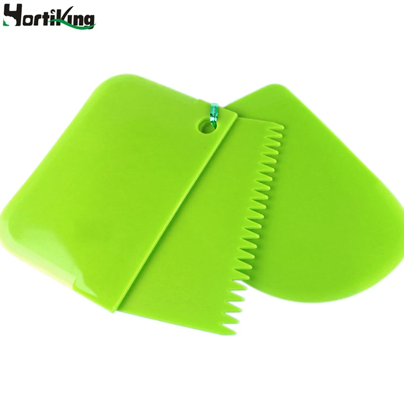  3pcs/set plastic dough icing fondant scraper cake decorating baking pastry tools plain smooth jagge