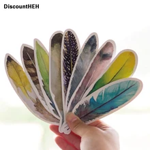 30 шт./кор. красивые перья подарок закладки маркер канцелярский подарок реалистичный принт с героями мультфильмов Kawaii, закладки для офиса школьные принадлежности