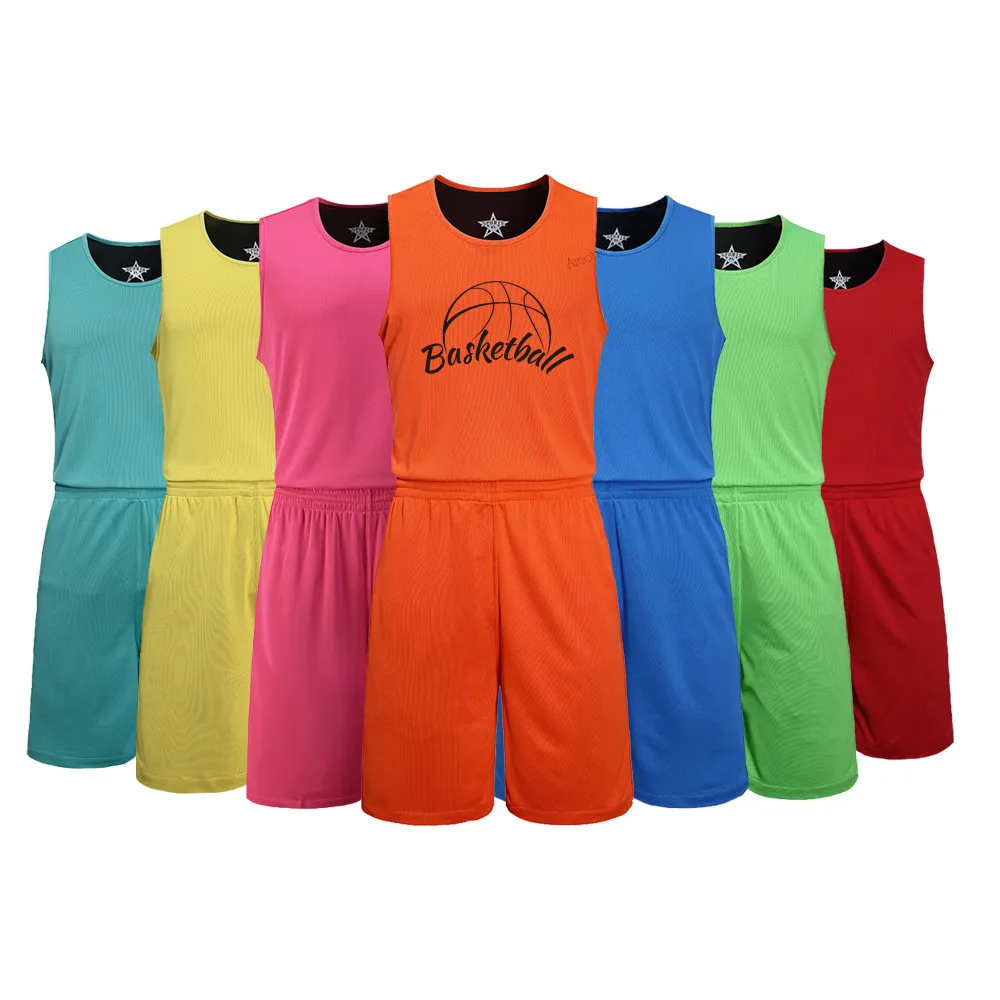 Adsmoney Custom kids/adults sleeveless double side basketball suits