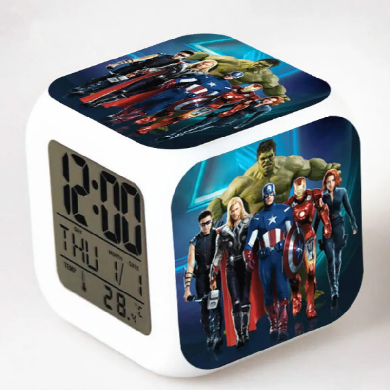 Super Hero Alarm Clock Kids Cool Batman Spiderman Digital ...