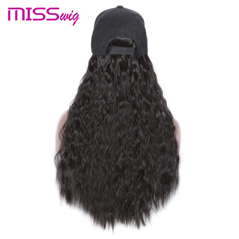 Накладные волосы MISS WIG Kinky Curly длинные 22 дюйма натуральные черные синтетические