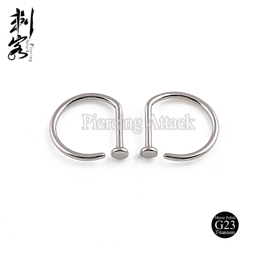 

G23 Titanium New Design Nose Clip Nose Ring 18 Gauge Lot of 10pcs Titanium Body Jewelry