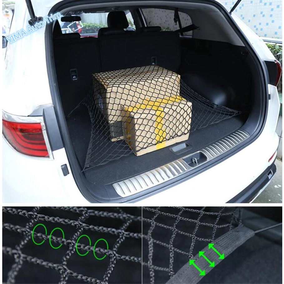 

Lapetus Car Styling Trunk Rear Luggage Storage Container Cargo Mesh Net Molding Cover Kit For KIA Sportage 2016 2017 2018 2019
