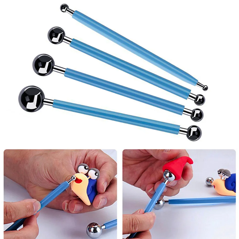 4 Piece Ball Stylus Dotting Modeling Tools Clay Ceramics Pottery