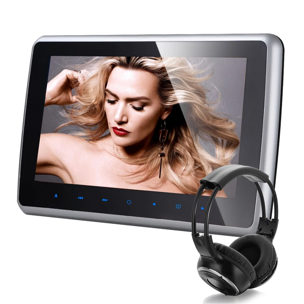 10.1"HD Digital TFT Screen Touch Button Car Headrest DVD Player With