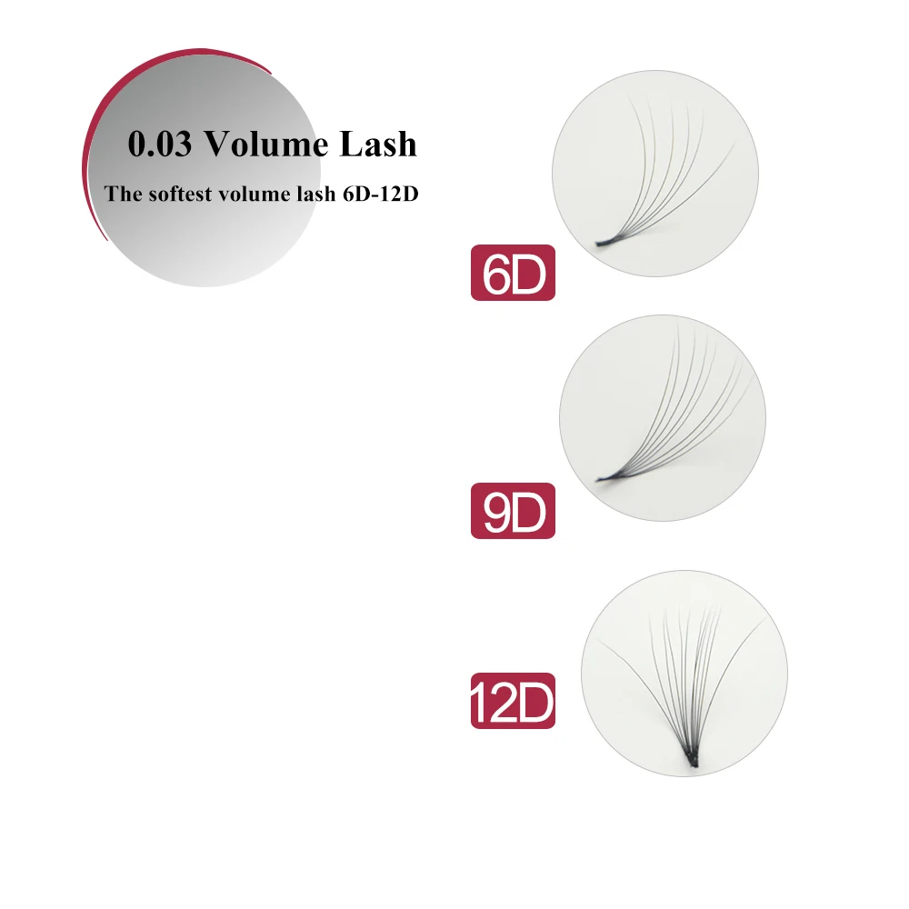 Qeelasee 20pcs/lot 0.03 mink volume eyelash extension false individual eyelashes premium mink cilia lashes makeup eyelashes 6