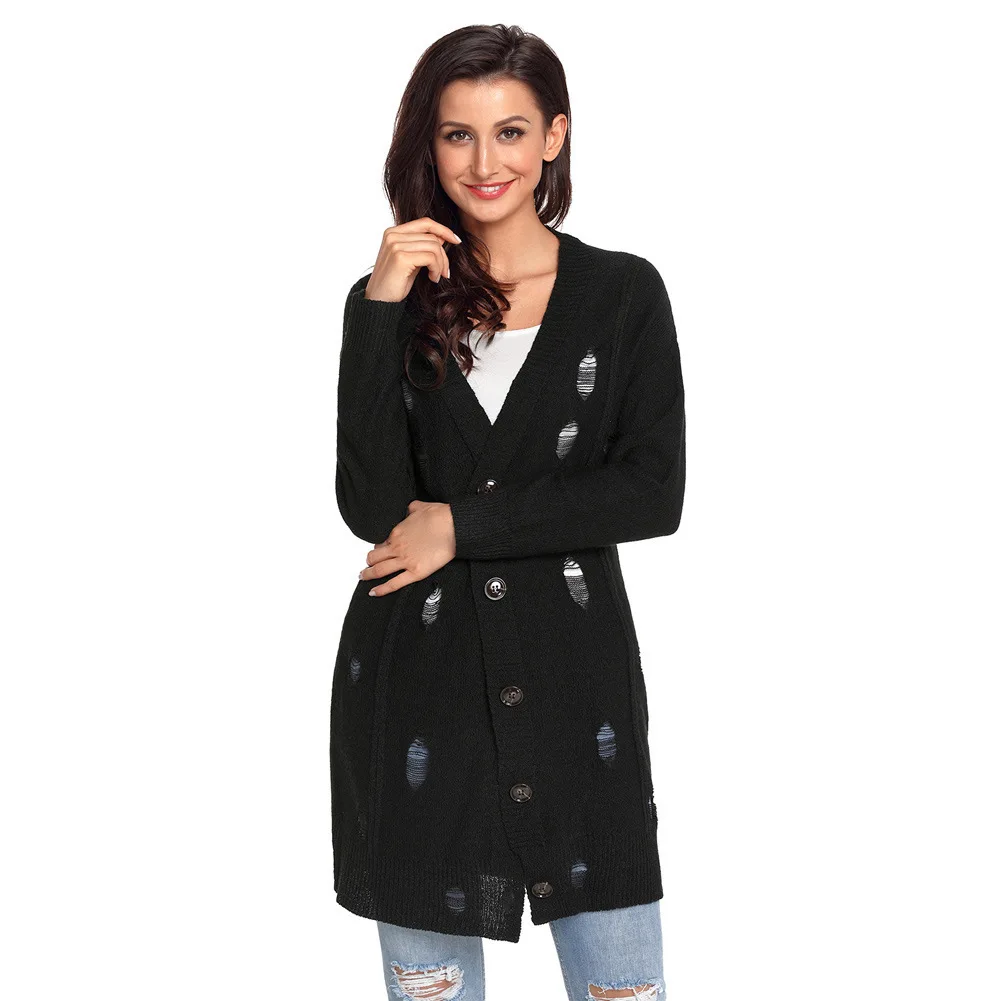 Winter Loose Coat Long Sleeve Button Kind Of Chinese-style Which Buttons Down Front On The Right Wool Hollow Will Code Cardigan |