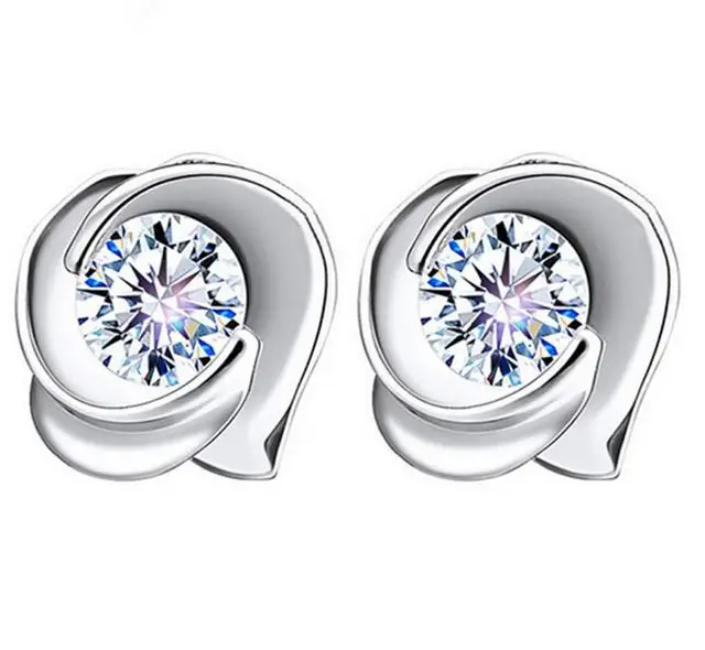 OMHXZJ WHOLESALE Fashion jewelry charm Men women contracted AAA zircon drill 925 Sterling Silver Stud Earrings.jpg 640x640 - OMHXZJ WHOLESALE Fashion jewelry charm Men women contracted AAA zircon drill 925 Sterling Silver Stud Earrings YS91