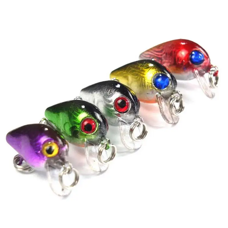 

10Pcs Portable 3cm Bait Floating Micro CrankBait Minnow Fishing Lure Hook Tackle
