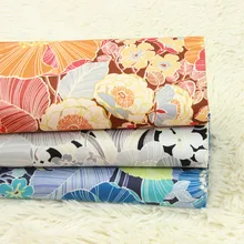 Половина ярда импорт мультфильм принт большие цветы хлопок Оксфорд ткань, ручной работы DIY рот золотой пакет швейное изделие для сумки ткань B403