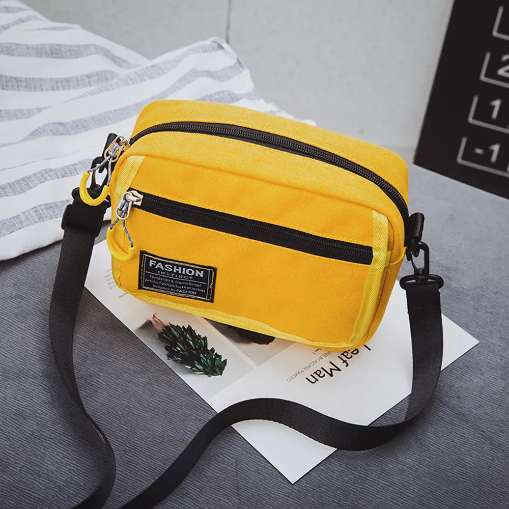 HTNBO Женская Холщовая Сумка в гонконгском стиле Харадзюку, небольшая сумка контрастного цвета, корейский стиль, модная повседневная сумка-мессенджер# F