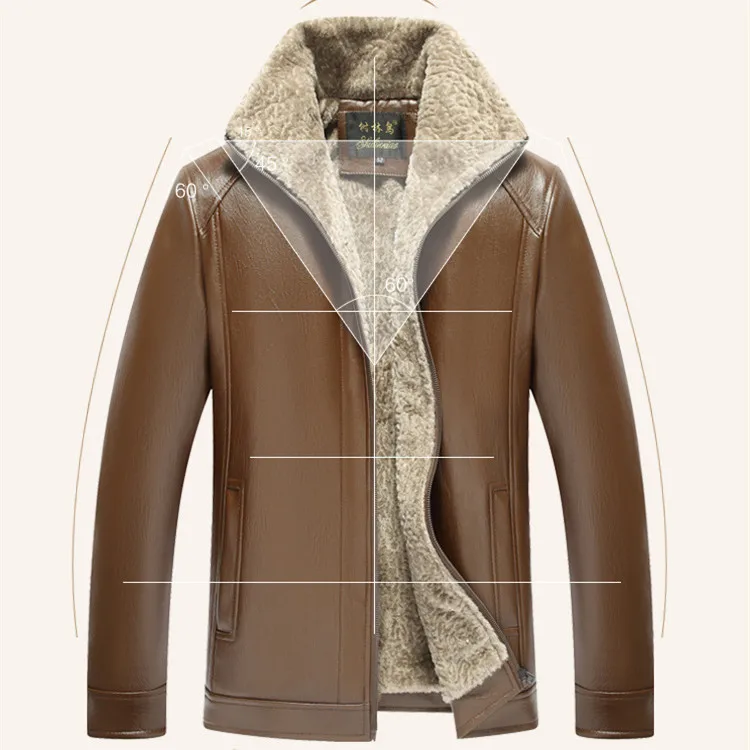 Новое поступление мужские кожаные куртки мужские пальто брендовая Высококачественная верхняя одежда из искусственной кожи мужская деловая зимняя куртка из искусственного меха флис APU12