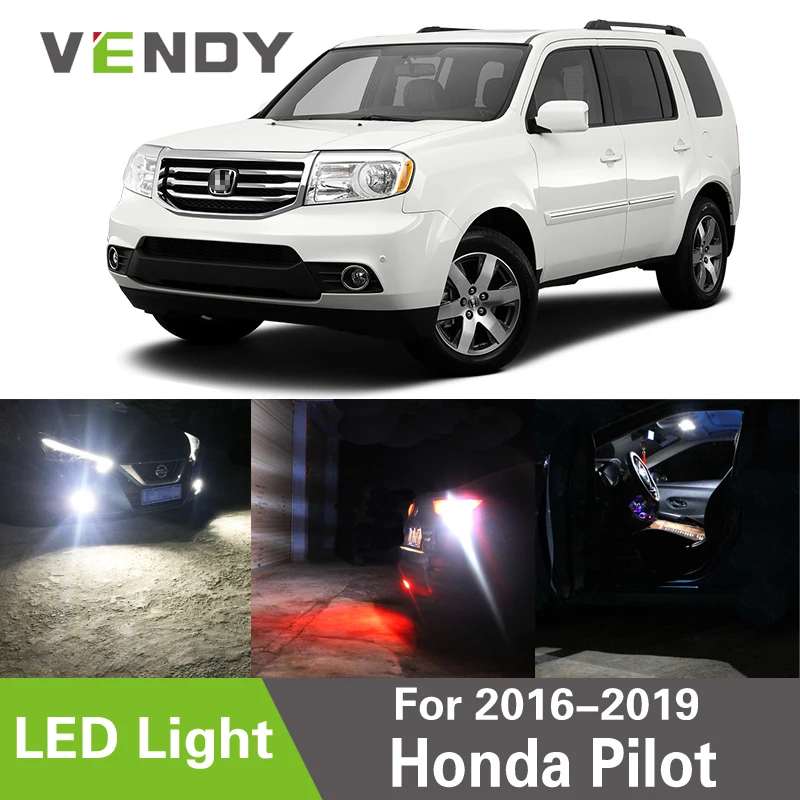 

VENDY 1pcs LED Light For 2016 2017 2018 2019 Honda Pilot For Reverse Clearance Dome Map Door Bulb Lamp H8 T20 W21W T10 W5W 7440