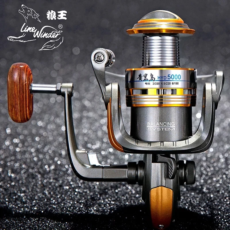 Король-Волк катушка для рыбалки на острове Хайнань 10-axis рыболовного колеса удочка для дальнего заброса море полюс далеко легкоплавкий Металл головка