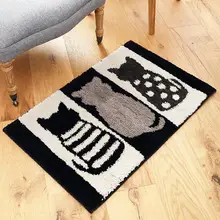 Креативный флокирующий коврик для ног отпечаток лапы кошки рисунок «Hello» коврики для ковров домашняя замша спальня кухня длинная полоса нескользящий абсорбирующий коврик