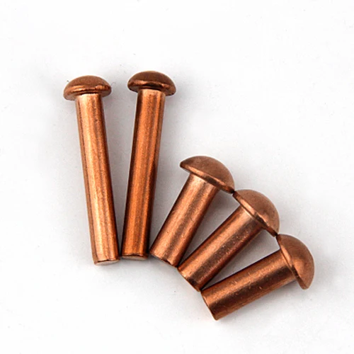 M3 Copper Rivet Pan Head Solid Rivets Brass Round Cap Nail 12 30mm
