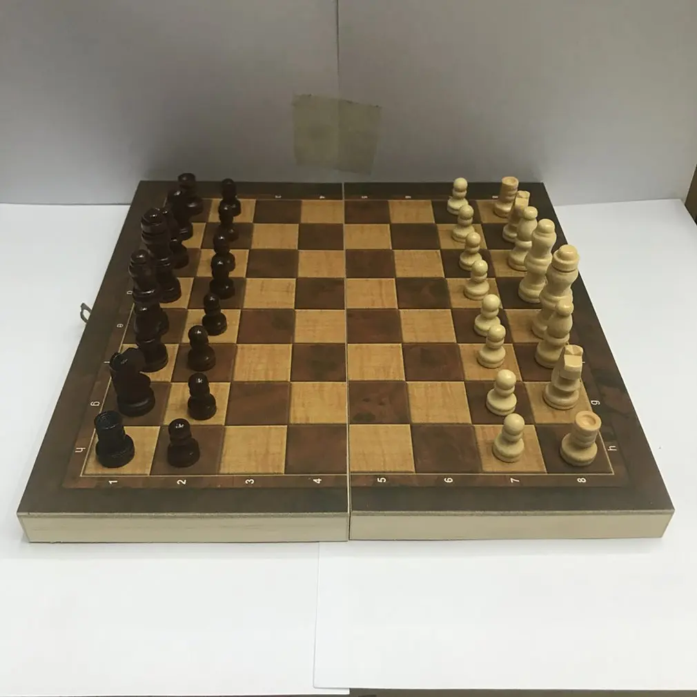 Деревянная шахматная доска 3 в 1 24 см/29 см Складная Настольная игра смешной