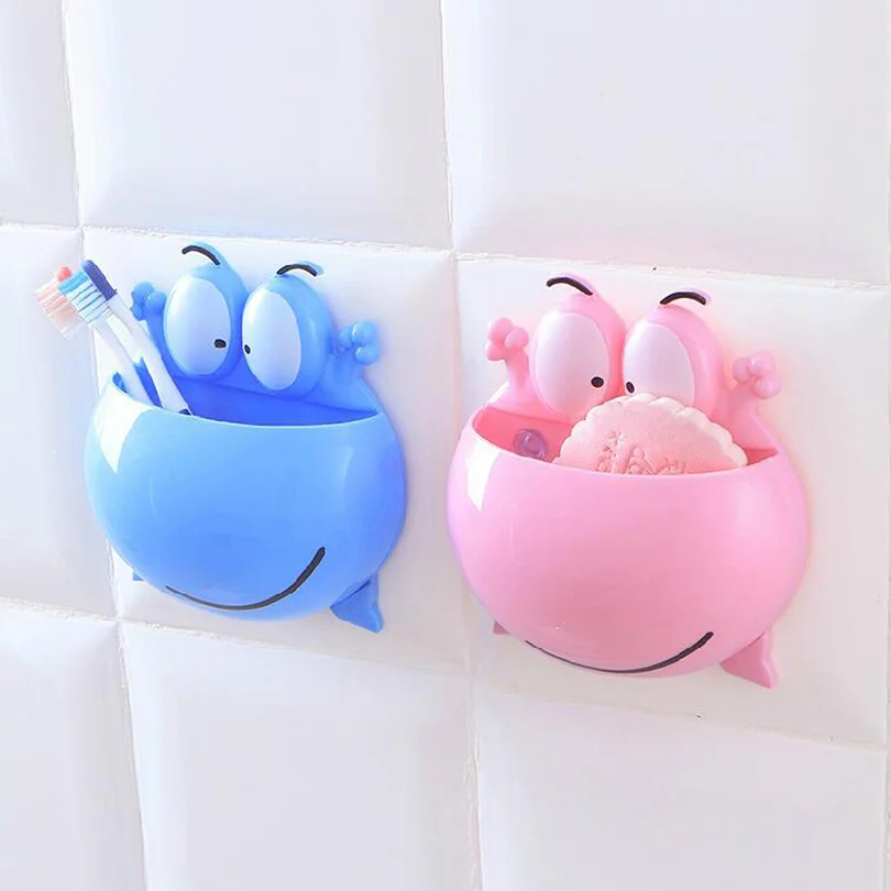 

Comb Toothbrush Rack Wall-Mounted Bathroom Debris Storage Box Suction Cup Toothbrush Holder EGN481