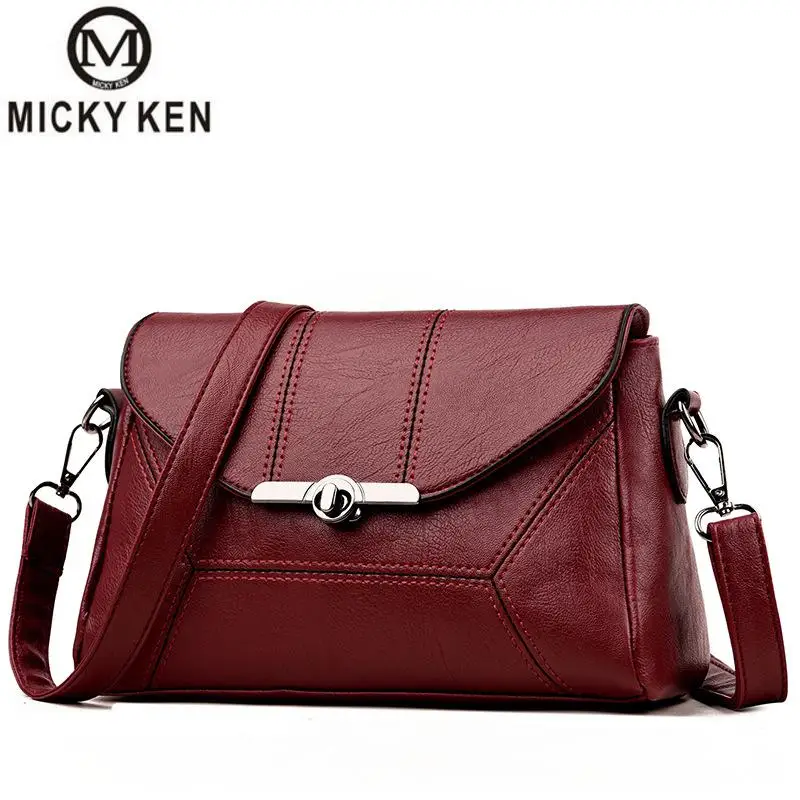 

Micky Ken Brands fashion Shoulder Messenger bag Korean female bag stitching new spring and summer 2018 women handbags