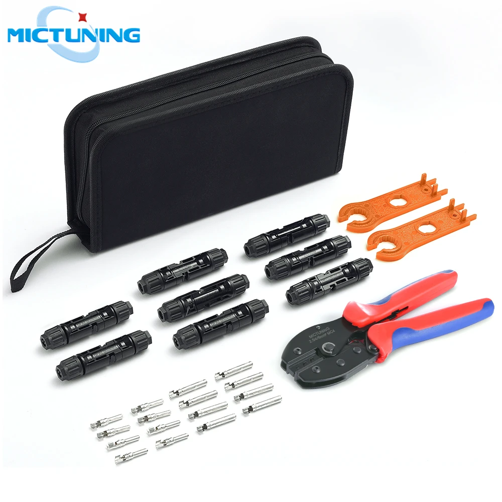 

MICTUNING 1Set MC3 MC4 Solar Crimping Tools Kit Versatile Crimping Tool Set Complete Crimps for Solar Panel PV Cable Accessories