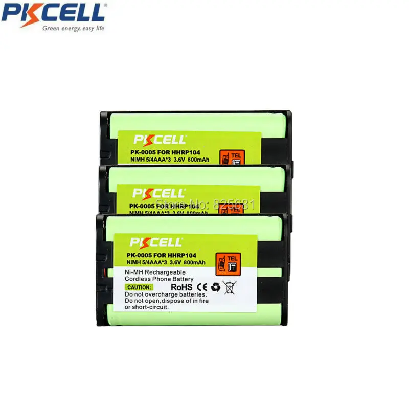 HHR-P104 3 упаковки модель PK-0005 5/4AAA 6 V 800mAh ni-mh аккумуляторная батарея для телефона