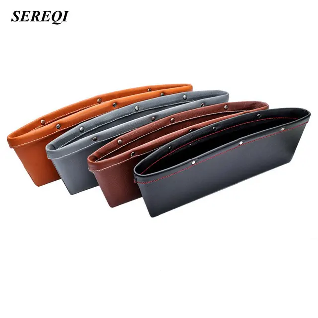 SEREQI Auto Lederen Opbergdoos Autostoel Gap Pocket Opslag Houder ... SEREQI Auto Lederen Opbergdoos Autostoel Gap Pocket Opslag Houder ...