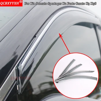 

QCBXYYXH Car-styling For Kia Sorento Sportager K2 Forte Cerato K3 K3S Car Awnings Shelters Window Visors Sun Rain Shield Sticker