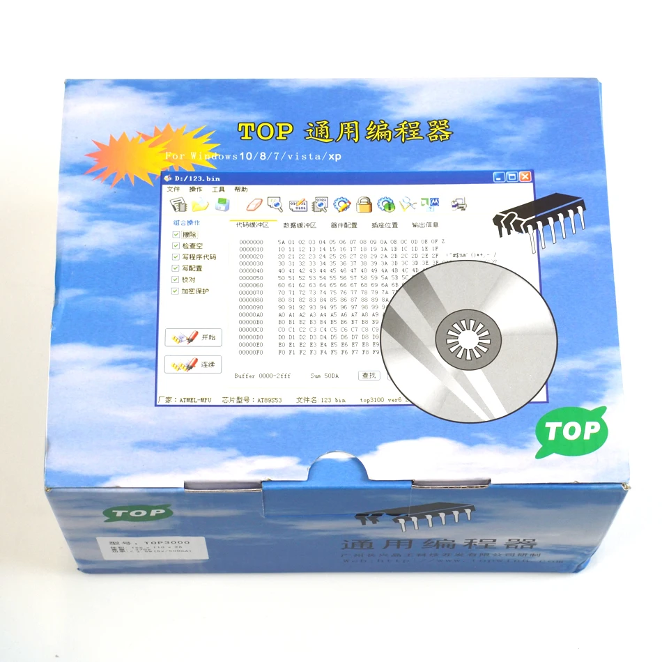 TOP3000 автоматический ключевой программист Универсальный MCU и EPROMs