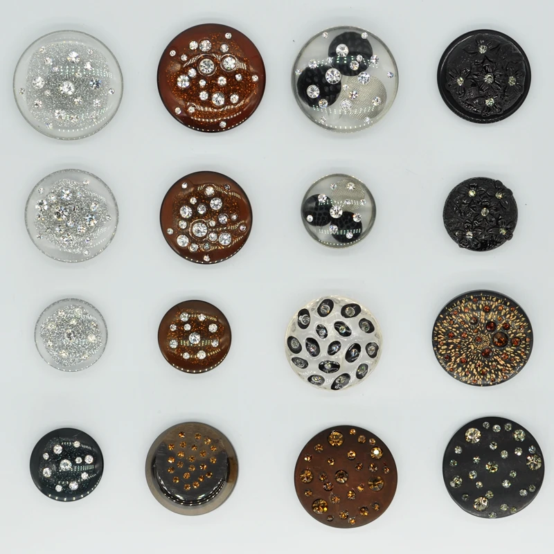 

Free shipping craft buttons BIG Handmade decorative rhinestone Resin Buttons,sewing buttons for clothing accessories fur coats
