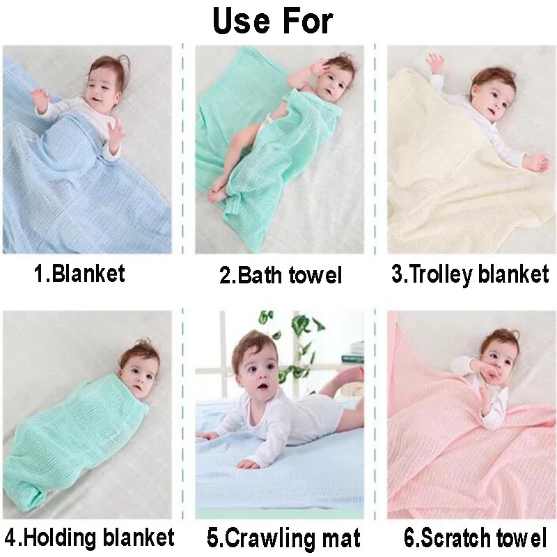 70*90 см одеяльца для новорожденных хлопок вязание крючком мягкий детский Вязанный плед пеленки одеяла спальный дети одеяло постельные принадлежности