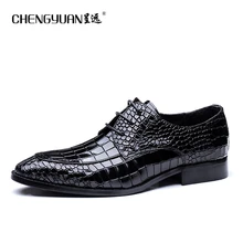 Men flats luxury business leather shoes Crocodile pattern wine red black lace up Dress Shoe men large size Wedding Shoes ST6810