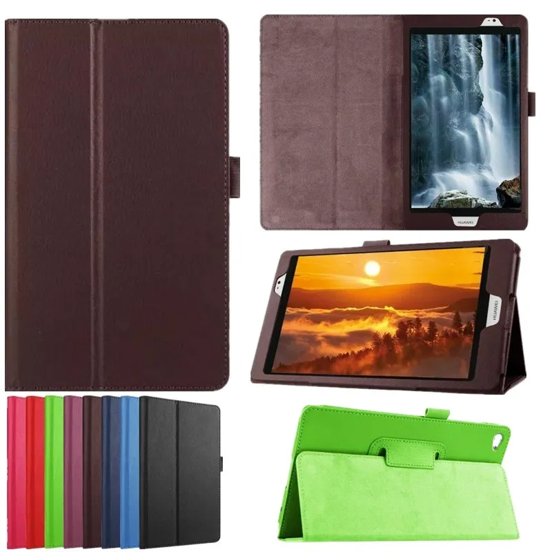 Роскошный чехол книжка из искусственной кожи с текстурой личи для Huawei MediaPad M2 801W