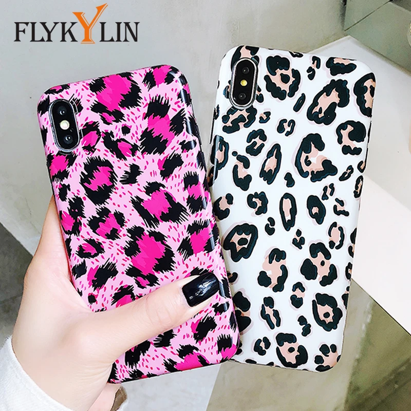 

FLYKYLIN Leopard Case For iphone XS Max X XR 6 6S 7 8 Plus Phone Cases Retro Art Flwoers Back Cover Soft TPU Silicone Coque Capa