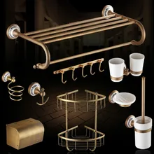 Античная керамическая резная база, наборы аксессуаров для ванной комнаты, матовый продукт для ванной, медная бронзовая Ванная фурнитура, наборы WV3