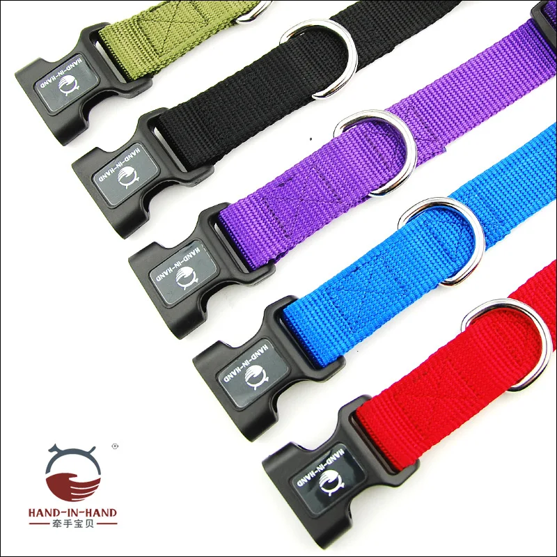

Dog Collar Medium Large Dog Pet Solid Nylon Collar Buckle Style