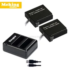 1200mah Batteries for Gopro Hero 4 USB Dual port Charger + 2* Batteries